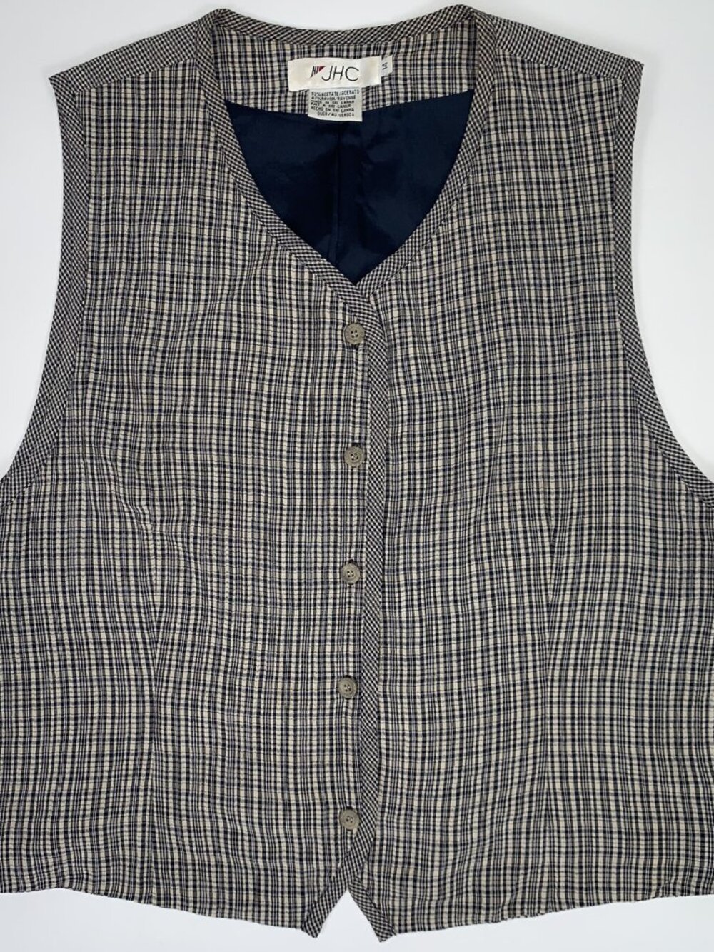 JHC Plaid Button up Women's Vest - size 14 - Pre-owned - Great Condition